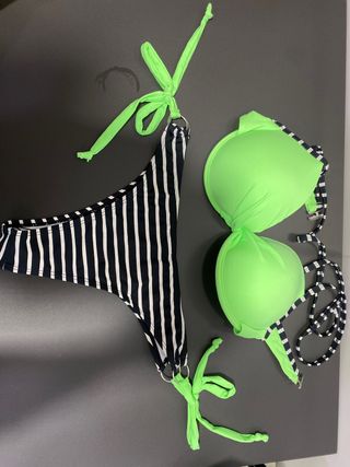 Bikini L - Verde & Rayas