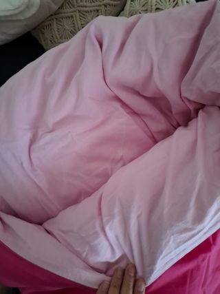 Funda nórdica reversible rosa 90cm