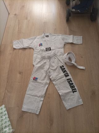 Dobok Taekwondo IKARA blanco - Santa Isabel 110cm