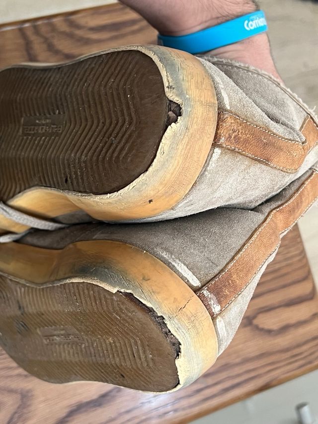 Scarpe alte in suede grigio