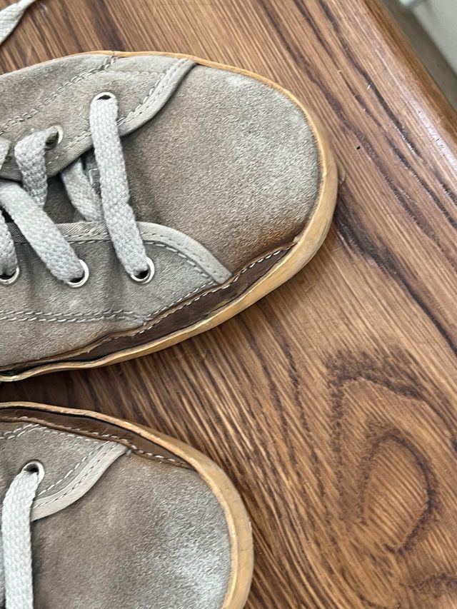 Scarpe alte in suede grigio