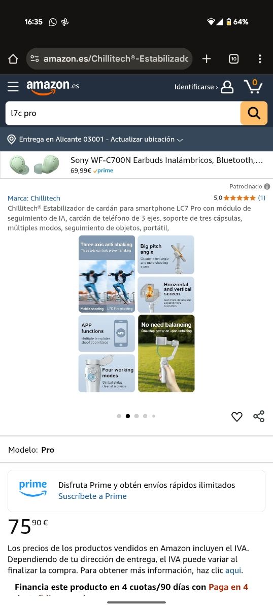 L7C Pro - Estabilizador gimbal