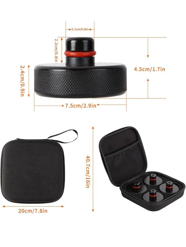 4 Almohadillas goma gato hidráulico coche