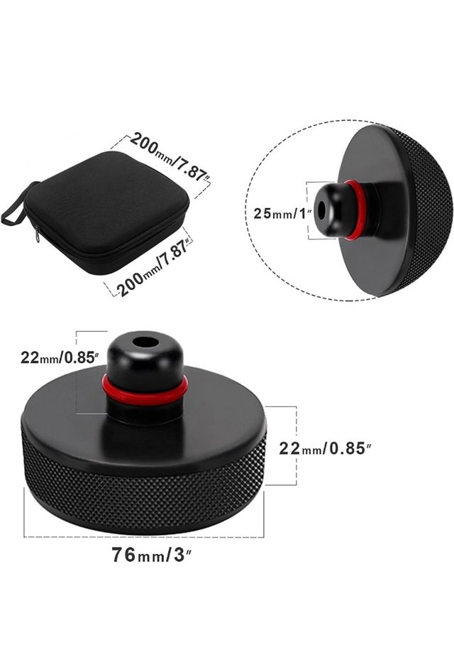 4 Almohadillas goma gato hidráulico coche