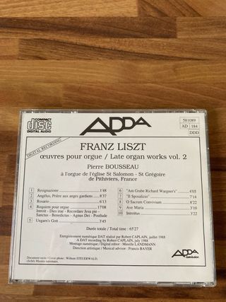3 CD Franz Liszt Opere per Organo