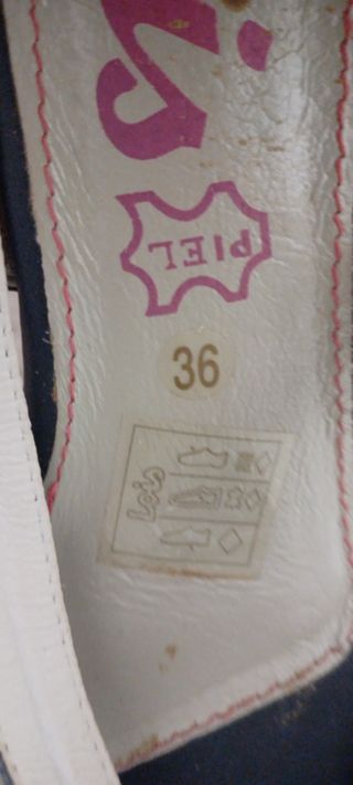 Zapatos cuña azul vaquero talla 36