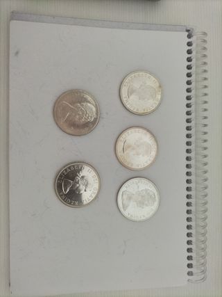 5 monedas plata Canadá