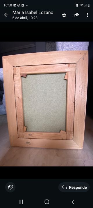 Cuadro vintage con marco dorado