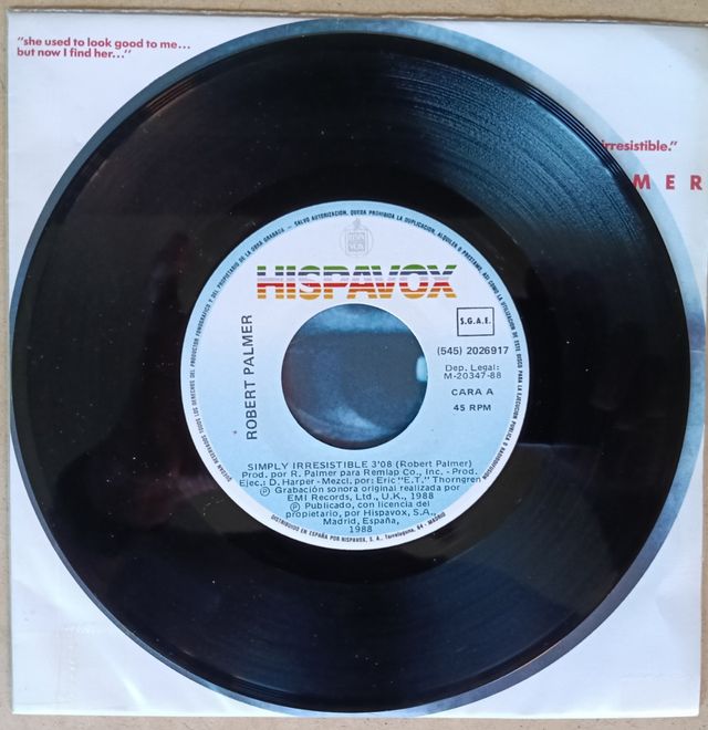Robert Palmer - Simply Irresistible. Single 1988.