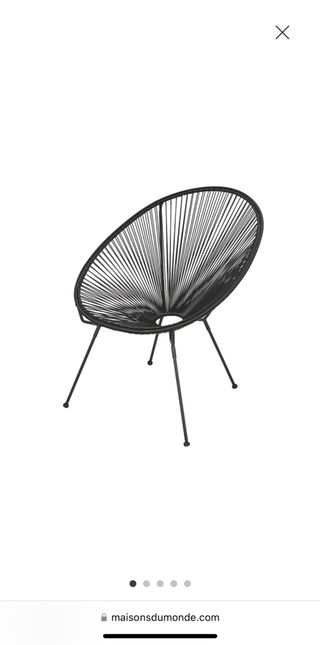 Sedia Acapulco nera Maison du Monde