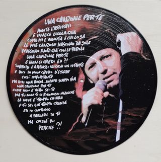 Vinile 33 giri da parete omaggio a Vasco Rossi