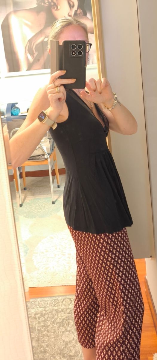 Canotta nera paillettes