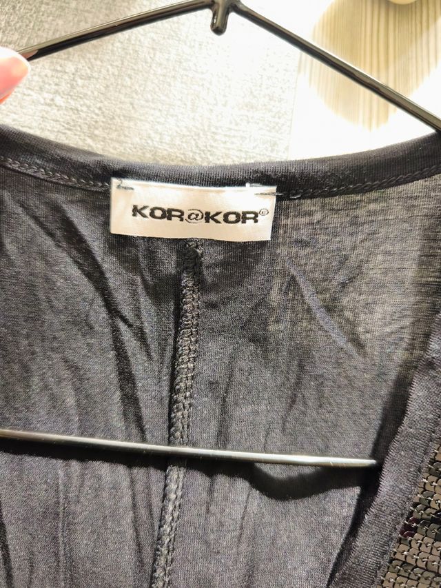 Canotta nera paillettes