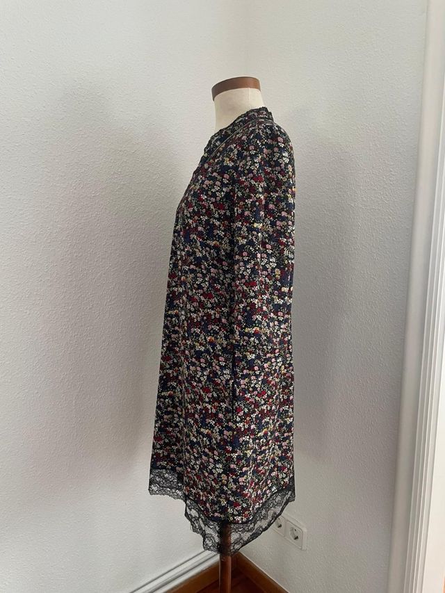 Vestido flores - Negro, multicolor