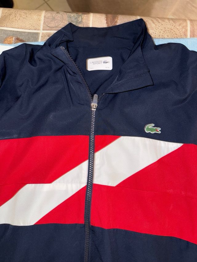 Giacca Lacoste blu e rossa