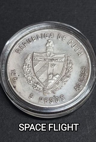 Moneda Cuba 5 Pesos Vuelo Espacial