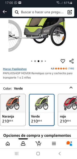Remolque bici doble niño