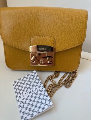 Bolso/Bandolera Furla Amarillo/Mostaza