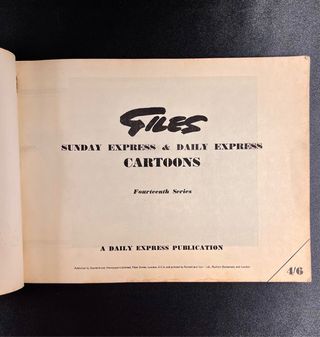 Lote 4 anuarios de viñetas de Giles 1954-1974