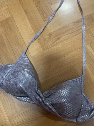 Bikini top plateado