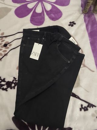 Vaquero caballero ZARA Slim Taper negros - M
