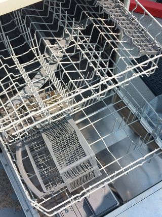 Mueble madera maciza TV blanco - Salón