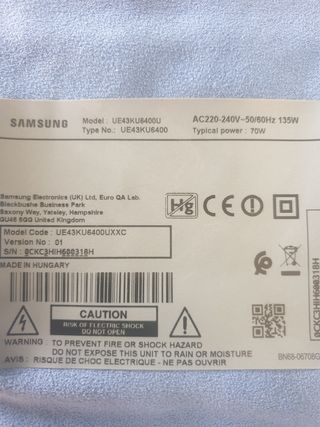Placa base Samsung UE43KU6400U