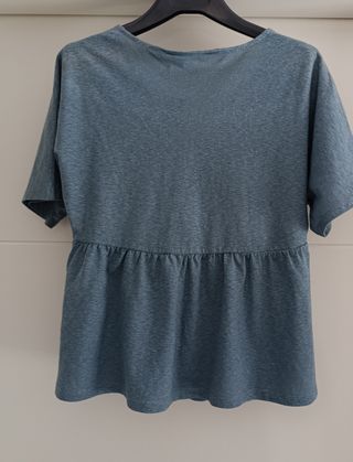 Blusa Camaleu - Azul verdosa, manga corta