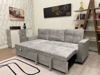 Sofá cama chaise longue negro