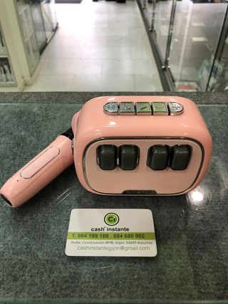 Altavoz Karaoke Rosa Portátil