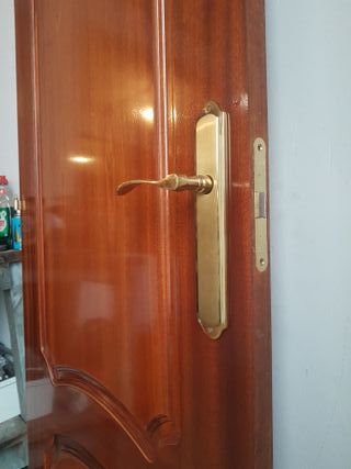 Puerta interior madera maciza dorada
