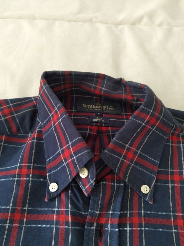 Camisa William Fife cuadros azul-rojo