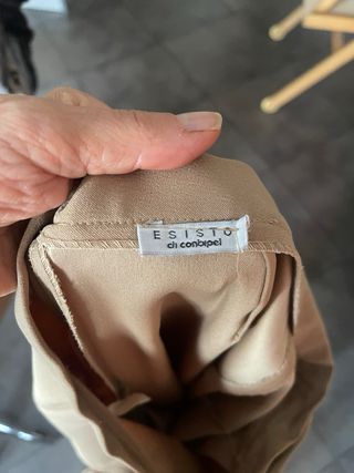 Pantaloni dritti beige