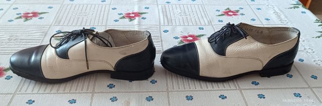 Mocasines con cordones Beige-Azul Marino
