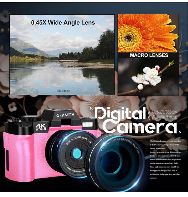 Fotocamera/Videocamera G-ANICA 4K Wi Fi 48MP Nuova