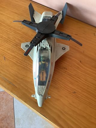 Piloto GI Joe + Helicóptero juguetes vintage 