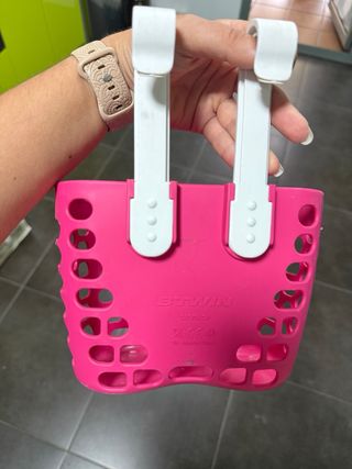 Cesta bicicleta niños rosa
