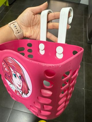 Cesta bicicleta niños rosa