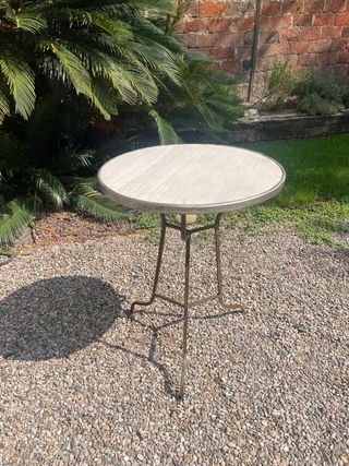 Mesa mármol vintage - Hierro forjado