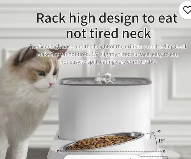 Bebedero automático gatos - dorado y blanco