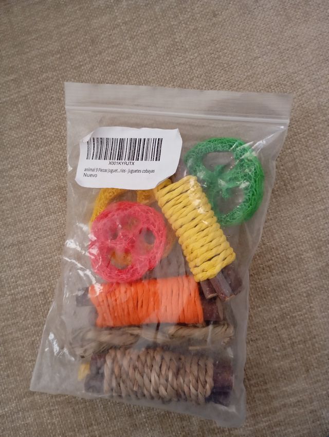 7 juguetes para cobayas. De materiales naturales.