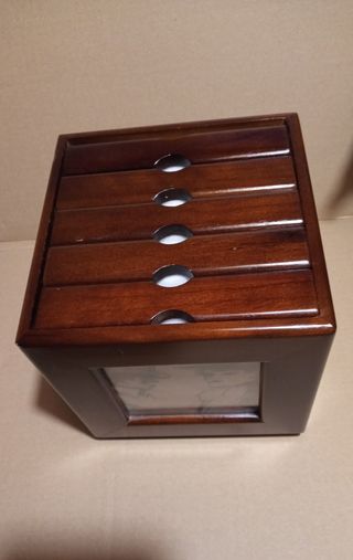 Caja giratoria madera Organizador, guardar CD-s.