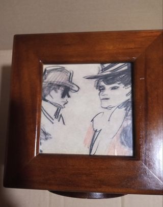 Caja giratoria madera Organizador, guardar CD-s.