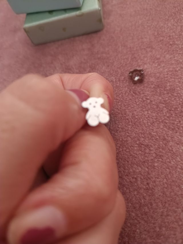 Pendientes Tous oso plata