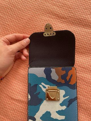 Mini Bolso Bandolera Cuero Estampado Camuflaje