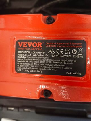 Martillo demoledor VEVOR JH-65A