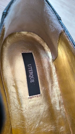 Zapatos Winklepicker Uterqüe Piel Negra