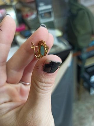 Pendientes Camafeos Oro Coral Turquesa
