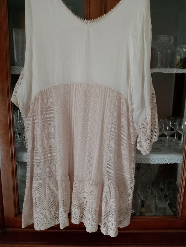 Abito pizzo beige XXL - 44 - 16