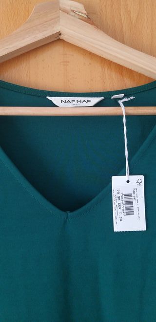 Vestido Naf Naf verde M - Nuevo